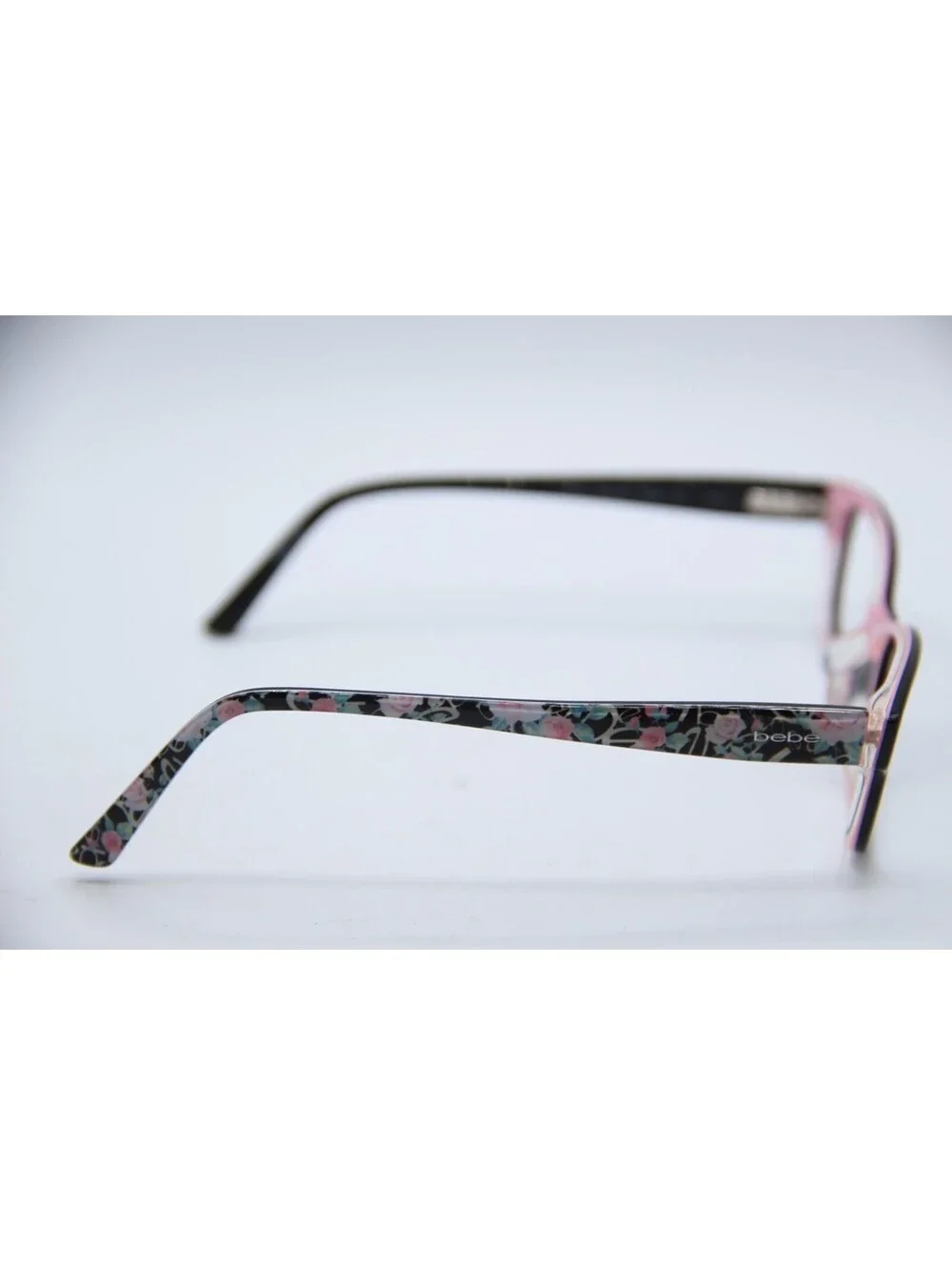 Bebe Bb5183 001 Jet Black Pink Floral Authentic Eyeglasses